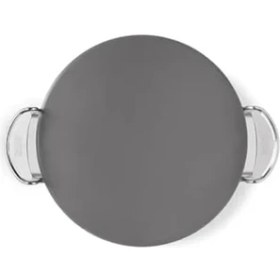 Resim Grains Global Pizza Taşı - Küçük (Ø 26 Cm), Sırlı Kordierit Barbekü Pizza Taşı, Hızlı Isınır ve Isı Yayar, Tüm Mangallar Için Uygundur (37 cm Çapındaki Kömür, Gaz, Pelet, Elektrik), Siyah (18413) 