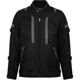 Resim Tech90 Vecton 4 Mevsim Korumalı Kevlar Motosiklet Montu Gri - Siyah 