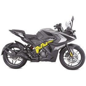 Resim Bajaj Pulsar Rs200 Orta Şase Motosiklet Sticker Etiket Petek Desen Sarı 