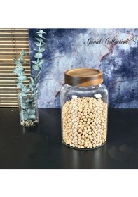 Resim Gönül Mutfak Bambu Kapaklı Cam Kavanoz 13x18 Cm Şeffaf 