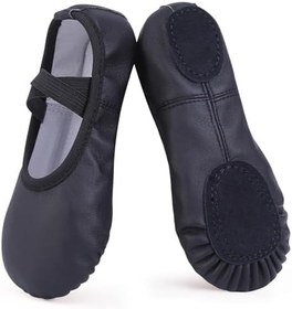 Resim Bale ayakkabısı, kız, deri bale ayakkabısı, jimnastik ayakkabısı, bölünmüş deri tabanlı dans ayakkabısı, çocuklar ve yetişkinler için 