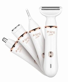 Resim King Swelt K1111 Epilatör 4in1 Epilasyon Cihazı- Kaş Burun Tüm Vücut Seti Kişisel Bakım Seti 