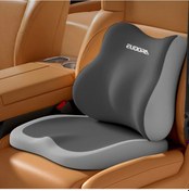 Resim Elmpaly 2 Adet Gri Yükseltici Oturma Ve Bel Destek Yastığı Seti Konforlu Uzun Süre Oturuş 
