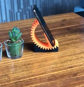 Resim NBShop Dişli Tasarımlı Ayarlanabilir Telefon Ve Tablet Standı - Turuncu / Siyah 