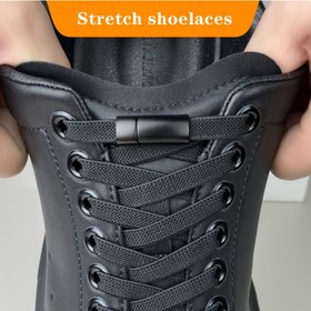 Resim 1 Adet 8mm Mesh Esnek Bağcıklar ile Manyetik Fermuar, Casual Polyester Hafif Dokuma Ayakkabı Bağcıkları, Tek Renk, Kolay No-Tie Tembel Ayakkabı Bağcıkları ve Ayakkabılar için 