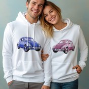 Resim İsme Özel Vosvos Kapşonlu Sevgili Sweatshirt 