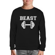 Resim Beauty and the Beast - Beast Siyah Çocuk Sweatshirt 