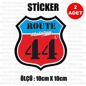 Resim 44 Malatya Plaka Rota Sticker Araba Kask Motosiklet Laptop Etiket 