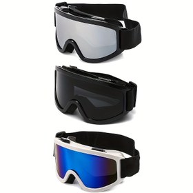 Resim 3'lü Paket Kayak Gözlüğü Erkek & Kadın - Büyük Çerçeveli Sünger Moda Gözlük Aynalı Lensler, Siyah & Mavi Gradyan Tasarım, Kayak, Snowboard, Buz Pateni için Dayanıklı PC Malzeme - Şık Kış Spor Gözlüğü, Yetişkinler için Kayak Gözlüğü, Outdoor Spor Ekipmanı, Modern Gözlük, Yüksek Kaliteli Lensler, Cros Gözlük, Kar Gözlüğü, Cros Motor Gözlük, Motokros Gözlük, Cross Gözlük, Cross Kask Gözlük, Erkekler için Gözlük 