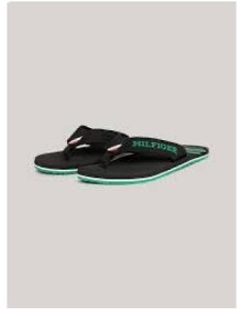 Resim Tommy Hilfiger Toomy Hilfiger Siyah Erkek Plaj Terlik SPORTY HILFIGER BEACH SANDAL XM0XM04572 BDS 