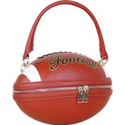 Resim Homyl Amerikan Futbolu Şeklinde El Çantası Koltuk Altı Parti Kırmızı 