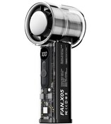 Resim Taşınabilir El Tipi Vantilatör 3000mah Pil Ve 100 Hız Siyah 