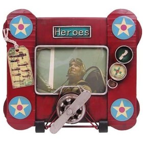 Resim Dekoratif Metal Çerçeve Uçak Temalı Vintage Hediyelik 