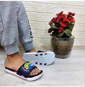 Resim Calx 319 Lacivert-beyaz 3d Baskılı Erkek Çocuk Terlik Lacivert - Beyaz 