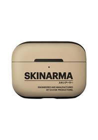 Resim Airpods Pro 2 Uyumlu Kılıf Skinarma Pu Deri Tasarım Spunk Kılıf Krem 