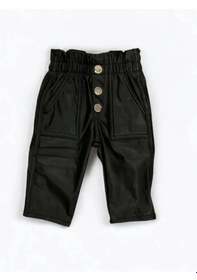 Resim Cuties Kız Çocuk Deri Şardonlu Tayt Pantolon-15044 Siyah 