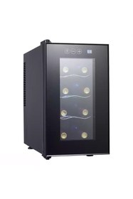 Resim GÜMRÜK BEY Termoelektrik Şarap Soğutucu | 8 Şişe Kapasiteli | 23 Litre 8-18°C Temperli Cam Şarap Saklama Dolabı 