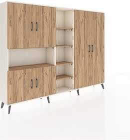 Resim Arges Dolap 13 Raflı 6 Kapaklı 220x30x163 Aytaşı-çam Aytaşı-çam 