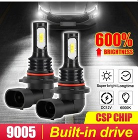 Resim Hightower 2 Adet H7 Hb3 9005 Led Far Ampulü 600p Parlaklık Csp Çip Mini Tasarım 