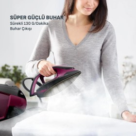 Resim Tefal SV8152 Express Vision Buhar Kazanlı Ütü 2800 Watt 500 gr Şok Buhar Geniş Su Haznesi Hassas Kumaşlarda Güvenli ve Konforlu Ütü Deneyimi 