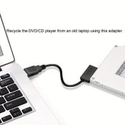 Resim USB 3.0 2.0'den Slimline SATA Adaptör Kablosu 7+6 13-pin Dizüstü Bilgisayar CD/DVD ROM Optik Sürücü için 