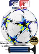 Resim Telvesse Orijinal Futbol Topu 2025 Şampiyonlar Ligi Pompalı Sert Zemin Halı Saha Futbol Topu No:5 Siyah 034. 