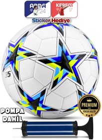 Resim Telvesse Orijinal Futbol Topu 2025 Şampiyonlar Ligi Pompalı Sert Zemin Halı Saha Futbol Topu No:5 Siyah 034. 
