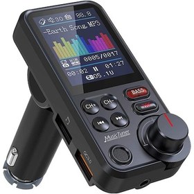 Resim Yaozixa Bt93 Araç Bluetooth Fm Transmitter: Hi-fi Kayıpsız Müzik Çalar, Eq Ayarlı, Qc3.0 Hızlı Şarj, 1.8" Ekranlı Oynatıcı Siyah 