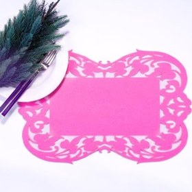 Resim Bimotif Pembe keçe amerikan servis, flower - 27x44 cm 2 adet 