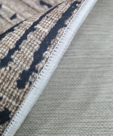 Resim Dekhera Ömür Yıkanabilir Halı 5714 Vizon - 100X300 / Deri Taban 