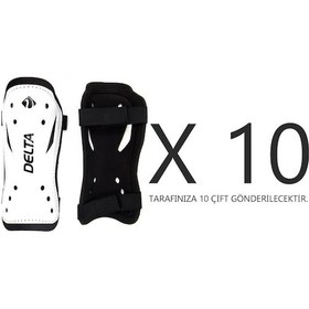 Resim Delta- Çift Cırtlı 10 Çift Tekmelik Futbol Tekmeliği Futbolcu Kaval Koruyucu 