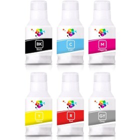 Resim QC Canon Pixma G550 Uyumlu Yazıcı Mürekkep Seti 135ml 6 Renk 