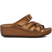 Resim Ayakmod 09-977 Bakır Kadın Dolgu Topuk Terlik 001 