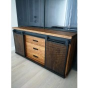 Resim Deryawood Masif Ahşap Çekmeceli Konsol 140 cm-Ceviz Pürüzsüz Renk 