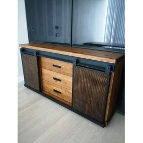 Resim Deryawood Masif Ahşap Çekmeceli Konsol 140 cm-Ceviz Pürüzsüz Renk 