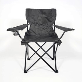 Resim Katlanabilir Kamp Sandalyesi 74x51x80 cm Siyah 