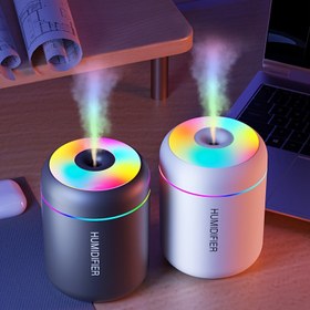 Resim 1 adet Yeni Renkli Işık USB Nemlendirici Aromaterapi Makinesi Kompakt ve Taşınabilir 180ml Hava Nemlendirici Kadın Güzellik Yenileme Cihazı Yatak Odası, Araba, Ev Oda, Yurt Kullanımı için, Pil Dahil Değildir, USB ile Çalışır 