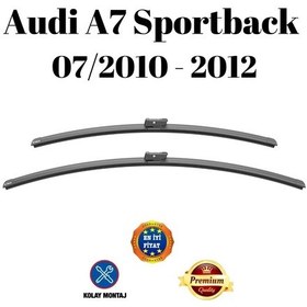 Resim Audi A7 Sportback 2010 2011 2012 Uyumlu Araca Özel Ön Cam Muz Tipi Silecek Süpürgesi Takımı 65/53cm 2li Set Silbak 