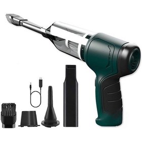 Resim En İyi Teklif Araba Vakumu, 120w Araba/ev Kablosuz El Vakumu Kompresörü, 3'ü 1 Arada Kablosuz Araba Vakumu Yüksek Güç:yeşil 