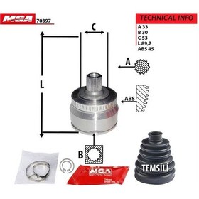 Resim Mga-70397 - Dıs Aks Kafası Vw Passat 97-05 Audı A4 95-01 A6 