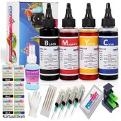 Resim HP 350/HP 351 Uyumlu Kartuş Dolum Seti 4X100 ML 