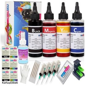 Resim HP 350/HP 351 Uyumlu Kartuş Dolum Seti 4X100 ML 