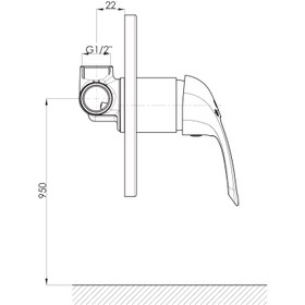 Resim Adrio Ankastre Duş Bataryası Krom Mad120 Gpd 