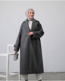 Resim Aryen oversize kaşe kaban 