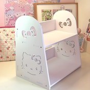 Resim 1 adet Kawaii HelloKitty Depolama Rafı, Kolay Montaj Masaüstü Depolama Rafı, Kızlar için HelloKitty for cinnamoroll Zarif ve Güzel Depolama Rafı, Kız Odaları Dekorasyonu için Uygun, Masaüstü Depolama 