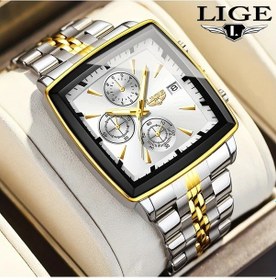 Resim Fochsia Lıge Erkek Kol Saati Altın Beyaz Analog Spifor Günlük Kullanım Hediye Kutusu Diğer 