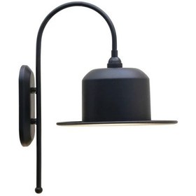 Resim Rsylight Retro Rustik Dekoratif Metal Siyah Baston Kol Vintage Aplik Siyah 