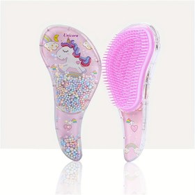 Resim 1 adet Sevimli Karikatür Unicorn Saç Fırçası, Anti-Stat Detangling Masaj Tarak, Normal Saçlar için, ABS Plastik, Plastik Kıllar, Islak ve Kuru Kullanım, Taşınabilir Tasarım, Saç Bakımı Aksesuarı | Eğlenceli Tasarım | Dayanıklı Tarak, Saç Fırçası Stil için 