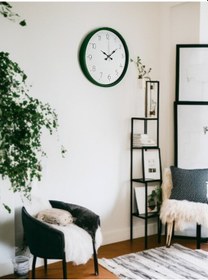 Resim 36 Cm Yeşil Dekoratif Duvar Saati Açık 