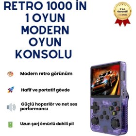 Resim Hzl XGB35 Elde Taşınabilir RETRO Oyun Konsolu, 3,5 Inç IPS Ekranlı Dahili 4gb Tv Çıkışı Özellikli 